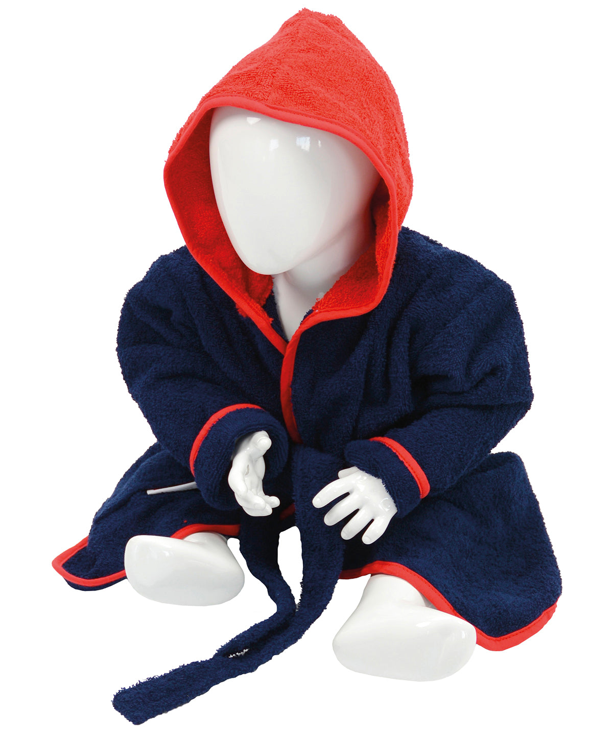 Terry-Hooded Bathrobe