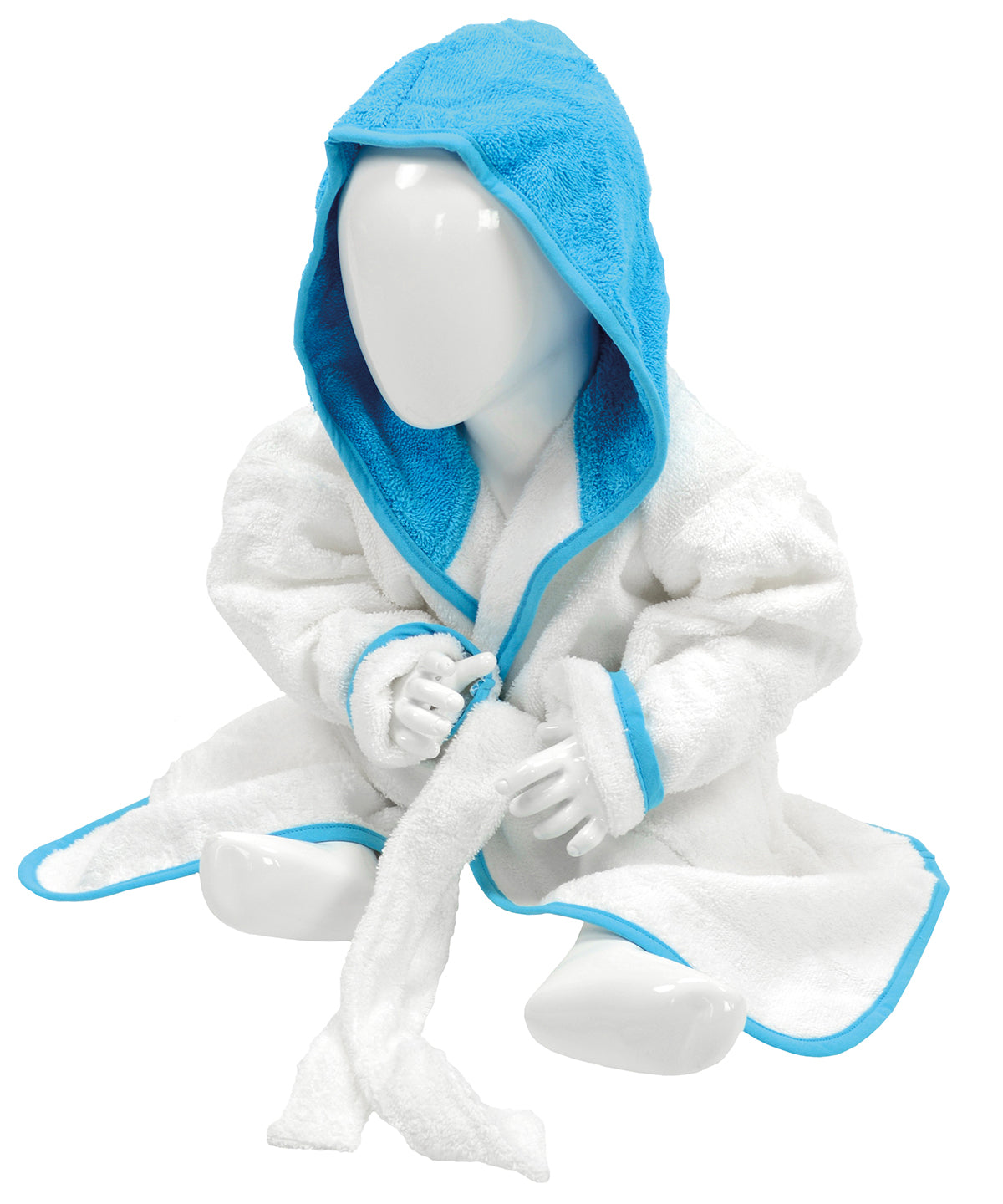 Terry-Hooded Bathrobe