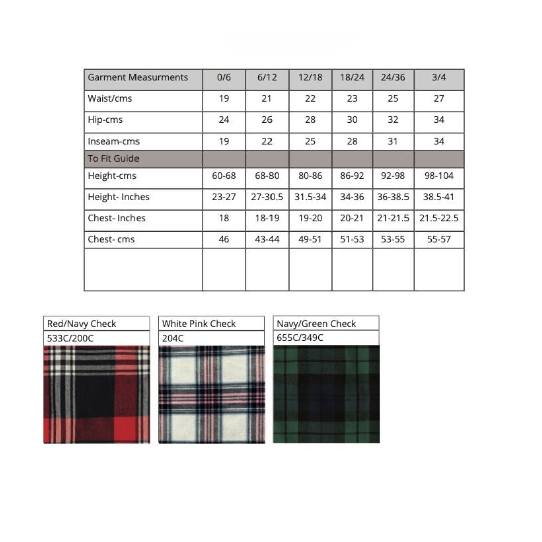 Newborn /Toddler Tartan Lounge Pants