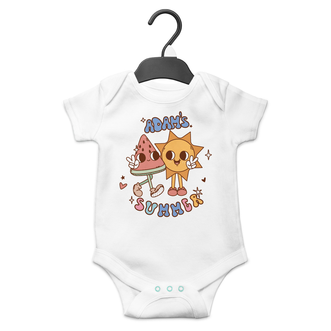 Personalised Names-Summer time Baby Bodysuit