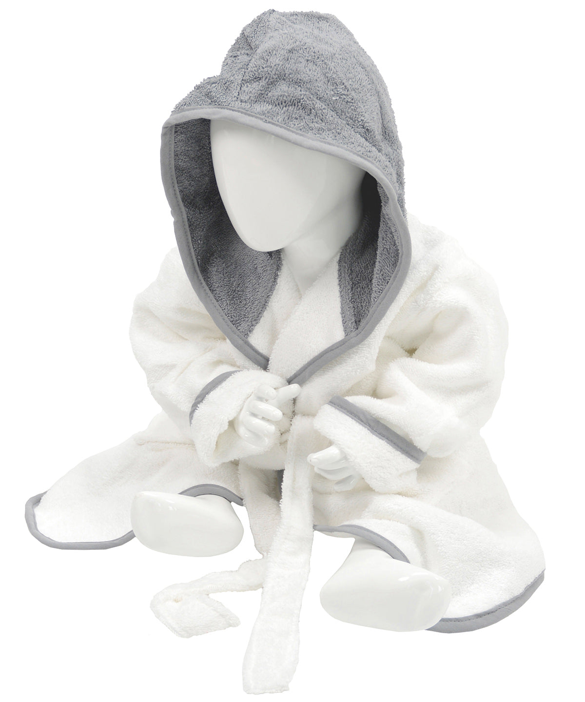 Terry-Hooded Bathrobe