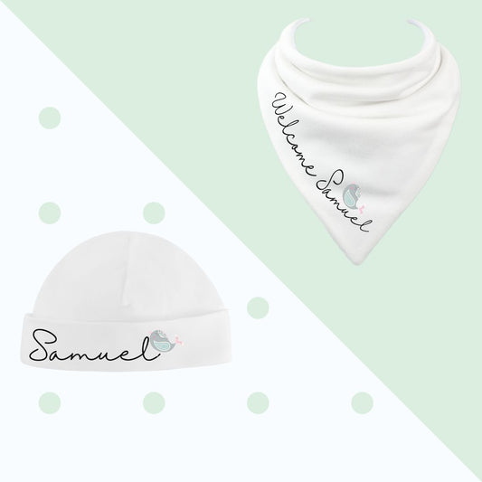 Personalised Names set- Bibs& Hats