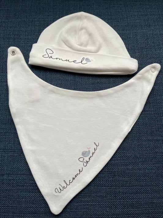 Special Personalised Names set- Bibs& Hats