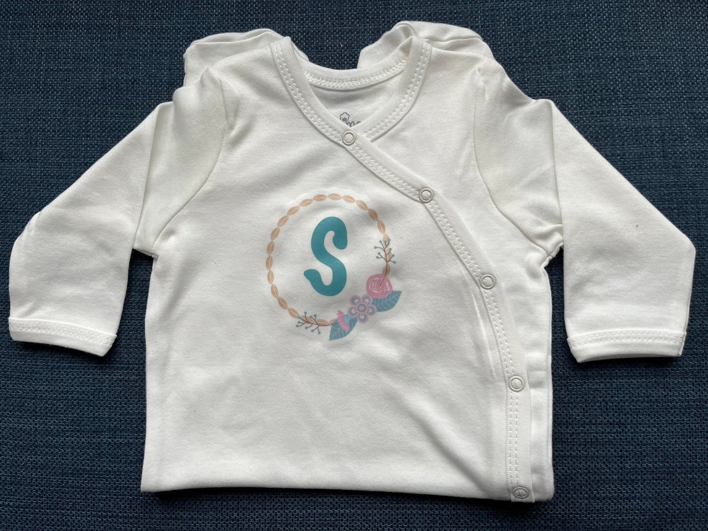 Special Personalised Boho Flower Bouquet Onesie