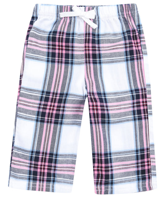 Toddler/ Newborn Pjs- White/Pink Check