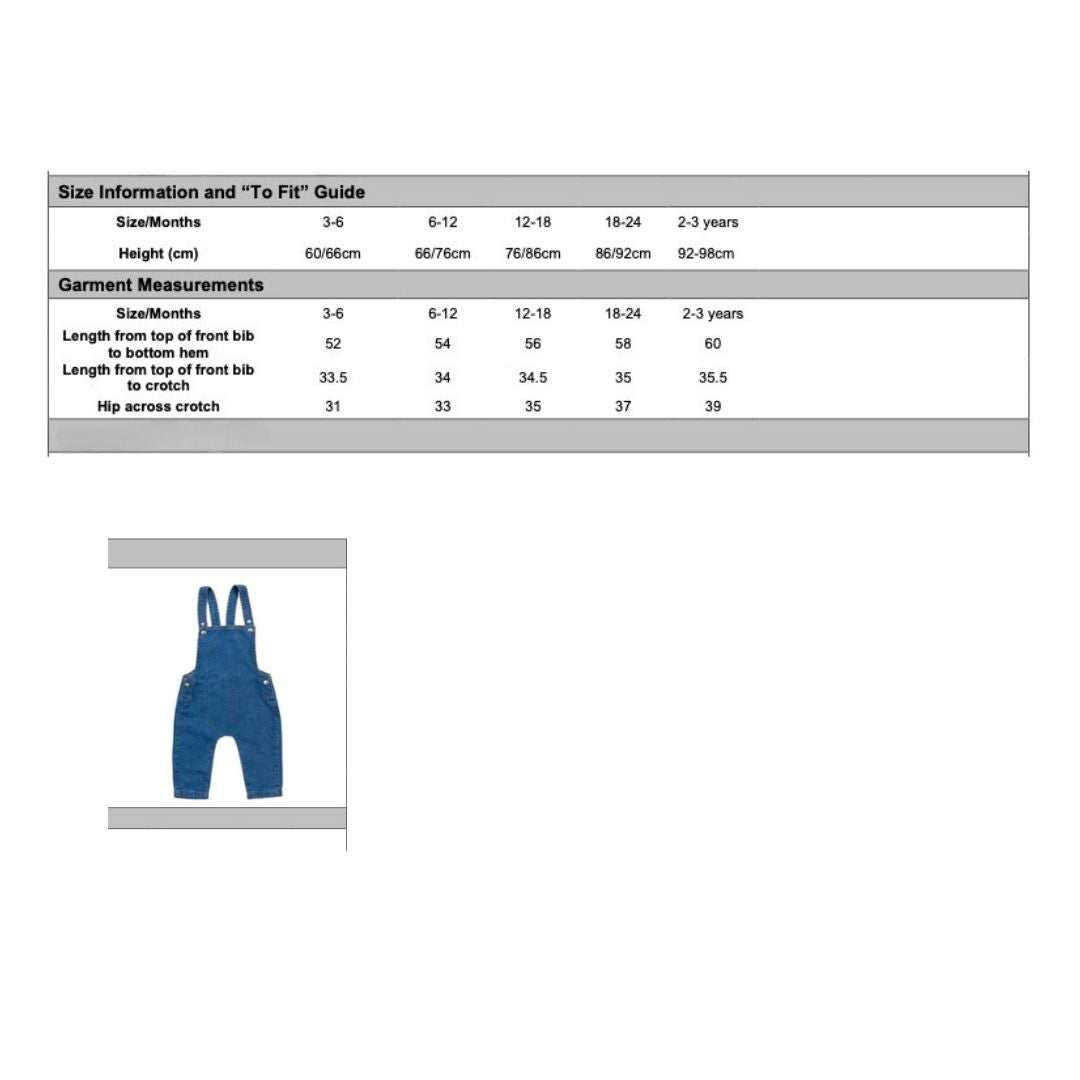 Denim Dungarees- Organic Denim
