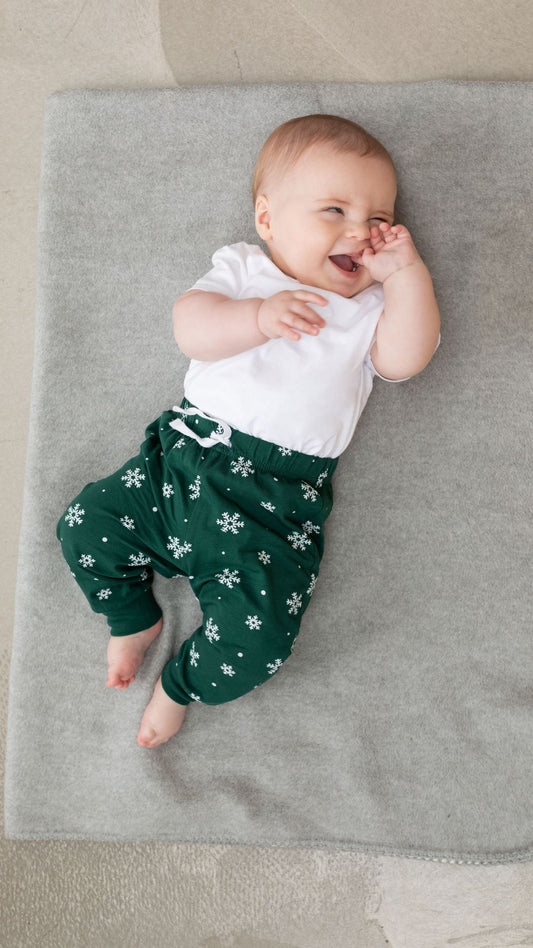 Newborn/Toddler Christmas Pjs- Cuffed Pants
