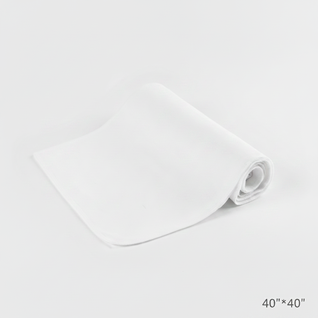 White Organic Baby Swaddle for Sensitive Skin made from 100% GOTS-certified organic Egyptian cotton by Prima Cotton.
