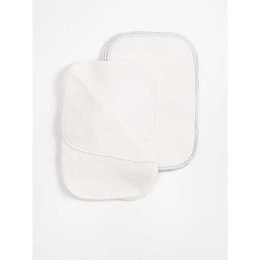 White Organic Baby Washcloth for Sensitive Skin made from 100% GOTS-certified organic cotton.