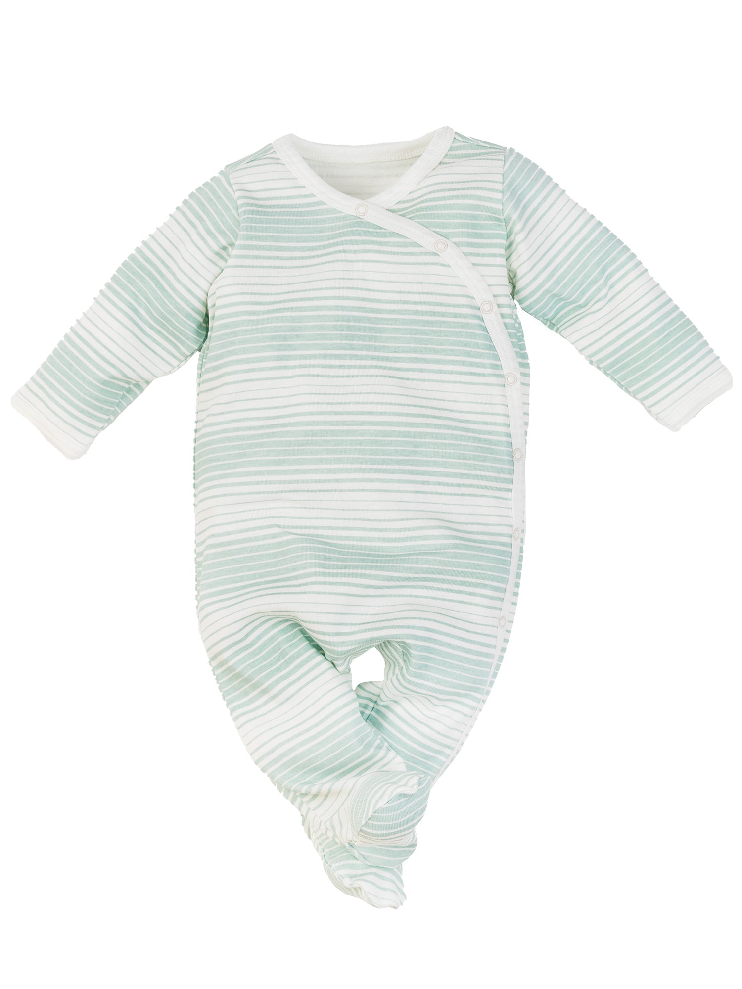 Side Snap Footie with mitts - Baby Sleeper Made with Egyptian Organic Cotton – Unisex Baby bodysuit