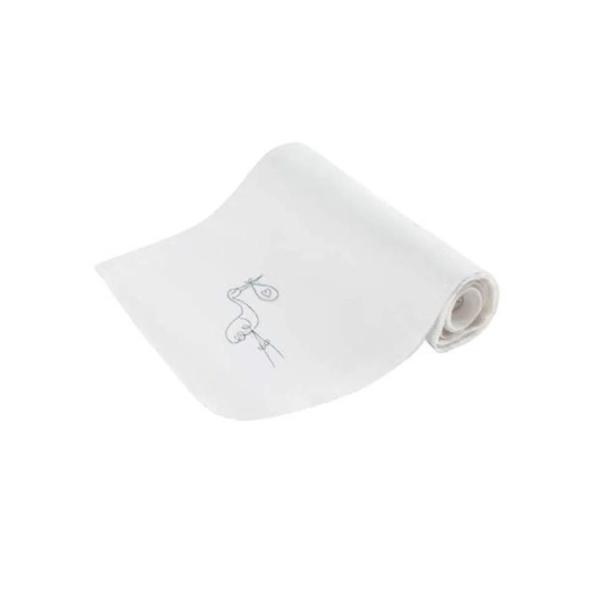 Organic Swaddle Blanket w/ Stork Embroidery