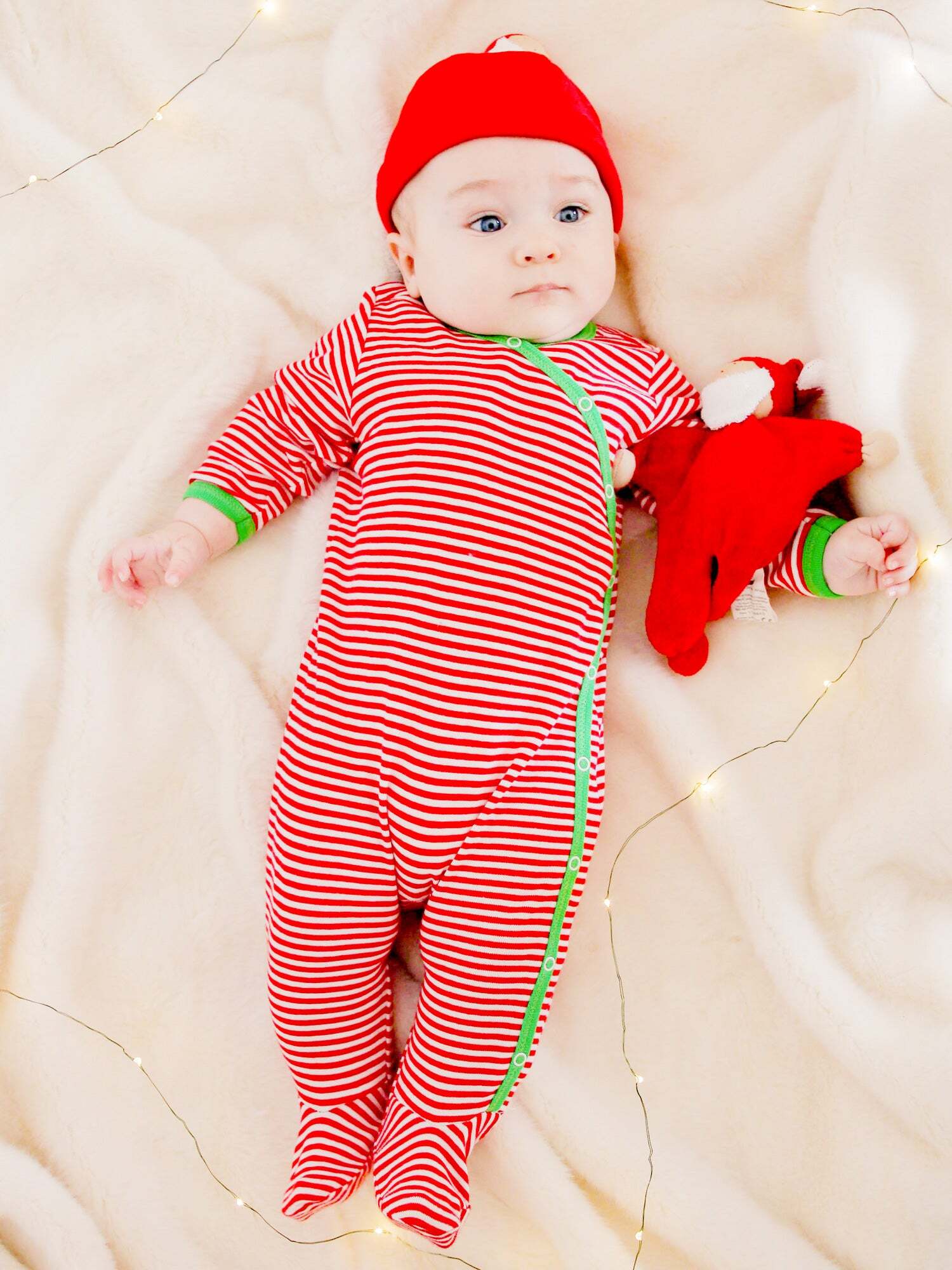 Organic Baby Santa Holiday Beanie